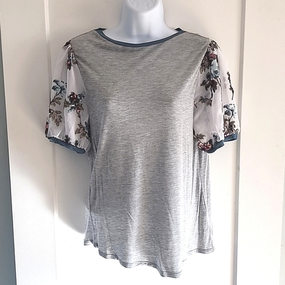 Anthropologie TINY Becca Sequin Sleeve top size small - Picture 7 of 10